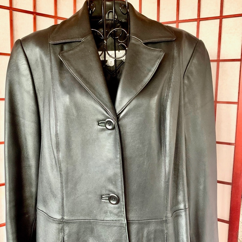 Valerie Stevens New Zealand Lambskin Black Leather - Picture 3 of 6